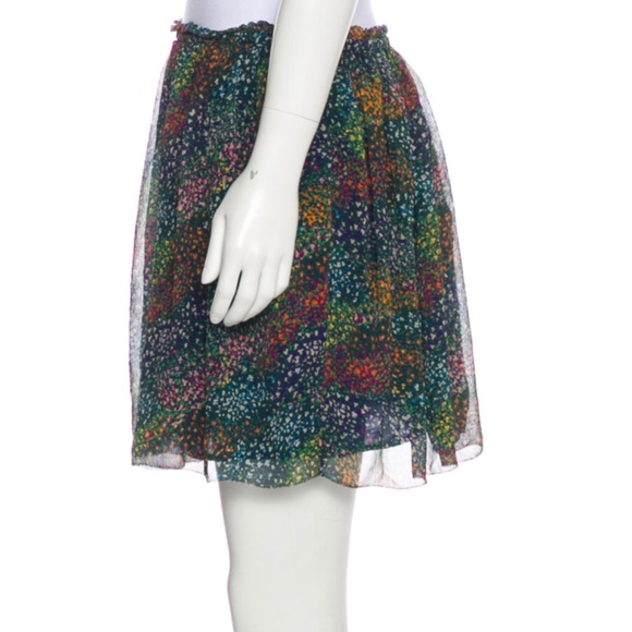 🚫SOLD🚫 Band of Outsiders Silk Print Mini Skirt M NWOT - Picture 4 of 8